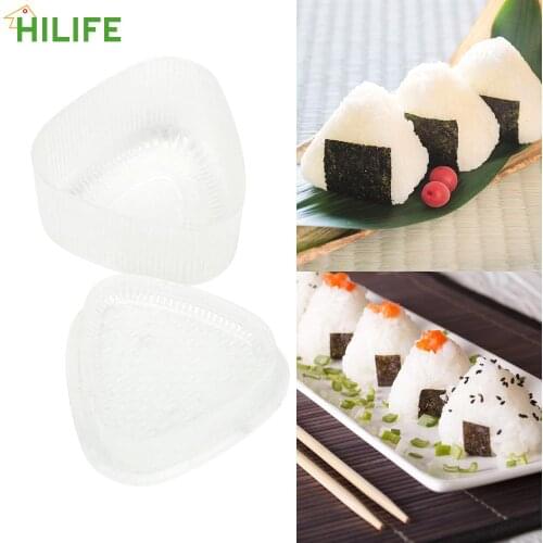 HILIFE Bento Tools 2Pcs/set Sushi Onigiri Mold DIY Food Press Triangle Rice Ball Maker Kitchen Accessories
