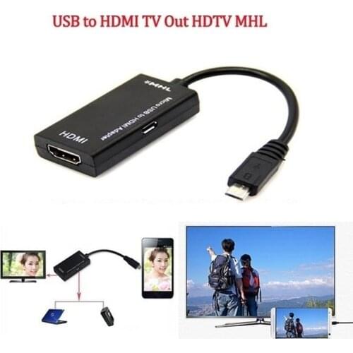 Micro USB to HDMI TV Out HDTV MHL Adapter Cable for Phone or Tablet