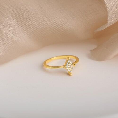 Aesthetic Zircon Rings For Women Chic Ring Copper Retro Baroque Mujer Delicate Luxury Wedding Jewelry Sweet Gift To Girlfriend