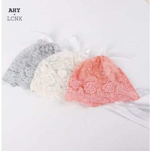 New Full Lace Newborn Baby Photography Props Girl Hats Kids Hats Baby Princess Fetal Cap Summer Childrens Hat For 100 Days 1y