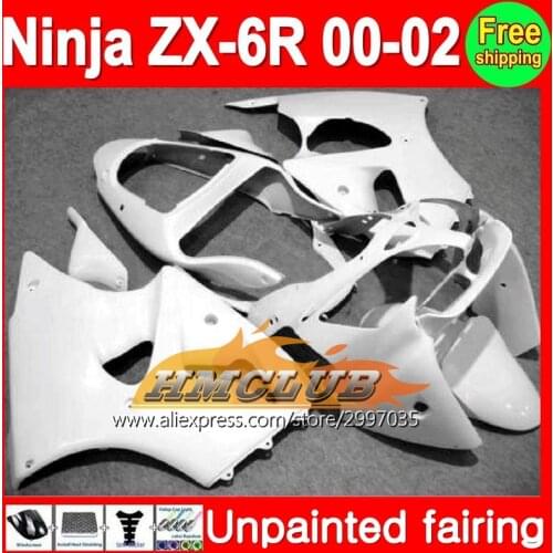 Body Unpainted Full Fairing Kit For KAWASAKI NINJA ZX-6R 00-02 ZX6R ZX 6R 6 R ZX636 636 00 01 02 2000 2001 2002 Fairing