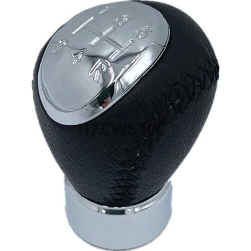 New For Mazda 3 5 6 323 626 RX-8 Premavy Mpv 5 Speed Chrome Leather Car Manual Gear Stick Shift Knob