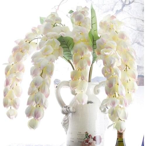 New Arrival Upscale Artificial Lanterns Flower Vines Wisteria Rattan Home Living Ornament Hotel Table Decoration Flowers Props