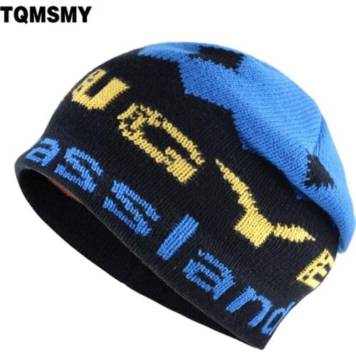 New style ski cap men knitted wool skullies outdoor warm hats for women beanies double layer gorro winter womens snow hat bone