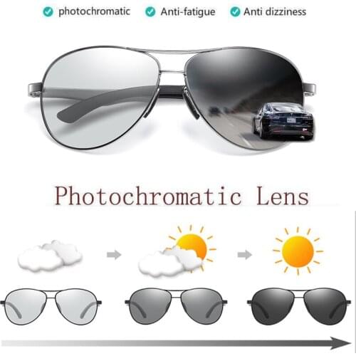 2021 Aviation Driving Photochromic Sunglasses Men Polarized Glasses Women Day Night Vision Driver Eyewear UV400 Zonnebril Heren