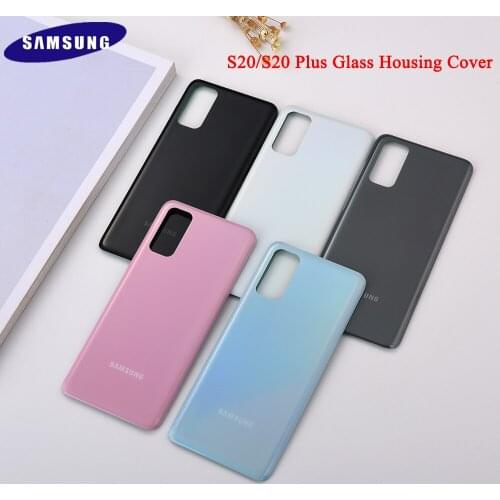 Original Samsung Galaxy S20 Plus SM-G985F S20 SM-G980F Glass Battery Back Cover Door Housing Replacement Repair Parts With Logo