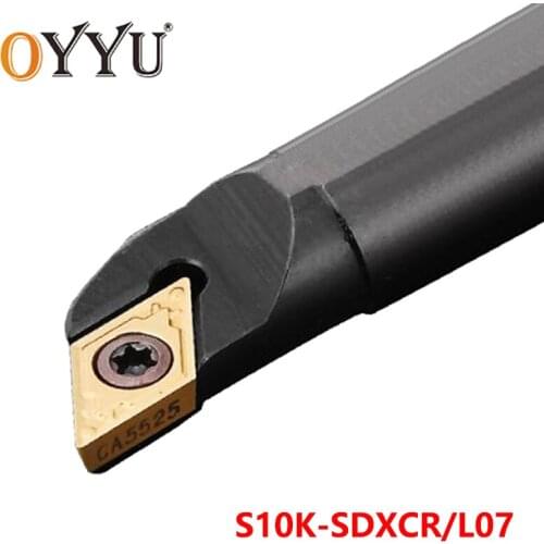 OYYU S10K-SDXCR07 Lathe Cutter Arbor Boring Bar use DCMT07 S10K-SDXCL07 Carbide Inserts Turning Toolholder