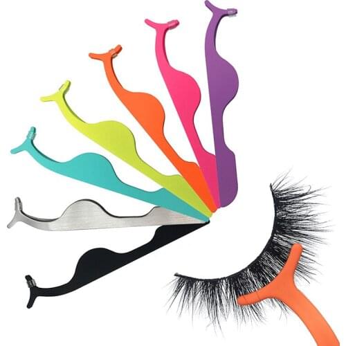 7 color eyelash tweezers False Eyelash Aid Eyelash Tweezers Eyelash Clip Magnet False Eyelash Beauty Tool
