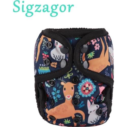 9 Newborn Baby Cloth Diapers Covers Nappies Adjustable Waterproof 4.4-10lb 2-5kg