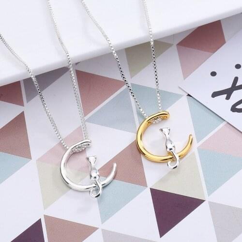 RONGQING 1pcs Cat Necklace 2018 NEW Fashion Jewelry animal necklaces For Women Party Gifts Collar Bijoux New Year