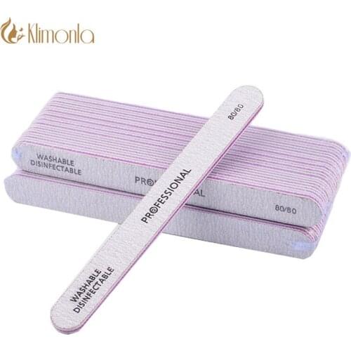 50pcs/lot Nail File Sanding Buffers 80/80 Grits Nail Polishing Files Double-sided Trimming Pedicure Manicure Nail Salon Tools