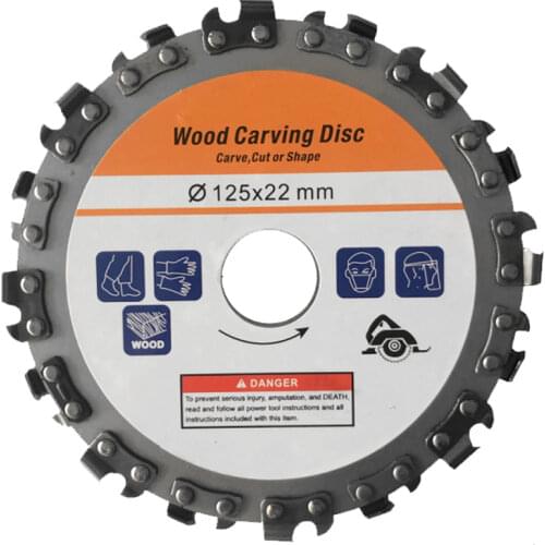 125mm 16 Tooth Grinding Machine Woodworking Disc Grooving Machine Chains Disc Wood Carving Cutting Disc 5 Inch Angle Grinder