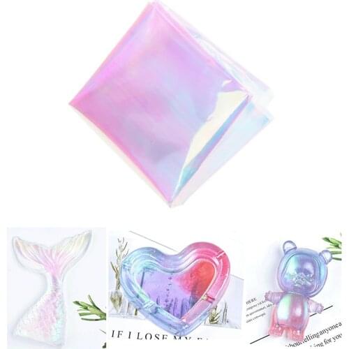 Aurora AB Effect Reflective Mirror Paper DIY Epoxy Resin Jewelry Fillings Jewelry Making Tools Mold