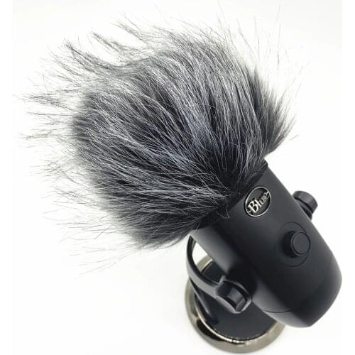 Blue Mantis Dead Cat Outdoor Artifical Furry Windscreen Microphone for Blue Yeti X With Sponge Mic Cover Windproof Foam