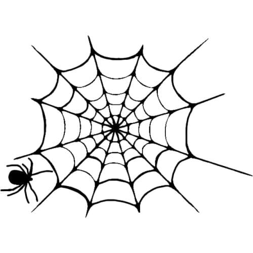 JuYouHui Exterior Accessories Decal Beautiful Halloween Spider Web Car Sticker Decals Waterproof Sunscreen KK Decorative