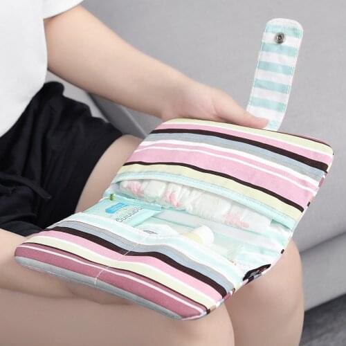 Waterproof Mini Baby Diaper Storage Bag Organizer Napppy Bag Travel Wet Hanging Stroller Maternity Baby Bag Tote Storage Bag