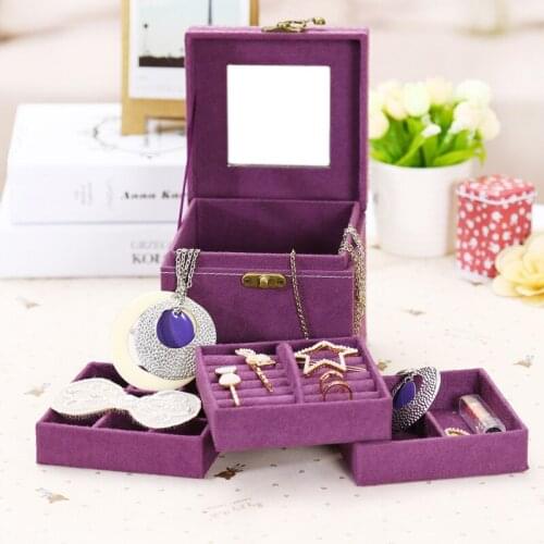 Jewellery Organizer Necklace Hangers Showcase Holder Jewelry Storage Box Velvet Rings Jewelry Display Earring Plate