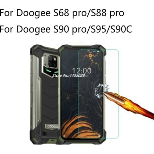 2 Pieces Tempered Glass Case for Doogee S88 S68 S90 Pro Screen Protector For Doogee S90C S95 S88pro Protective Film Glass