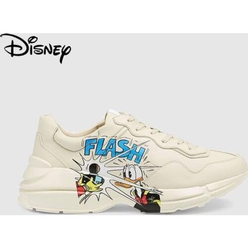 Disney Ladies 2021 New Fashion Non-slip Breathable Lace-up Sneakers Simple Cartoon Casual Shoes