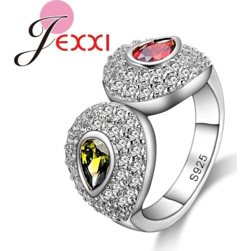 Bridal Wedding Accessories 925 Sterling Silver Bridal Jewerly Full Cubic Zirconia Ring for Women Fashion Bijoux