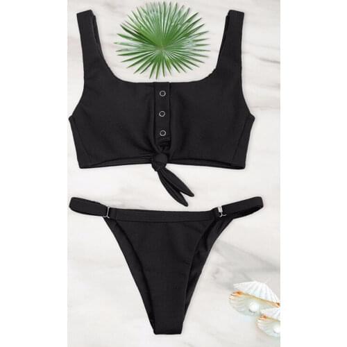 Women Swimwear Bikini Swimsuit Push up Padded Bra Triangle Bathing Beachwear Summer Bathing Suit 2021 New