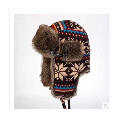 Winter warm hats youth and national wind lei fengs cap warm earmuffs skiing cotton hat winter hats for men and women