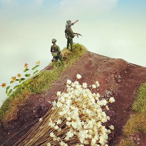 1/35 Sunflower Flower Cluster Grass Vegetation Platform Modification Material Scenario For Model DIY Handmade