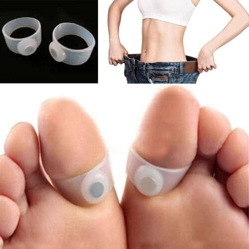 1 Pair Magnetic Therapy Toe Rings Lose Weight Keep Slimming Feet Massager Body Silicone Foot Massage Toe Rings