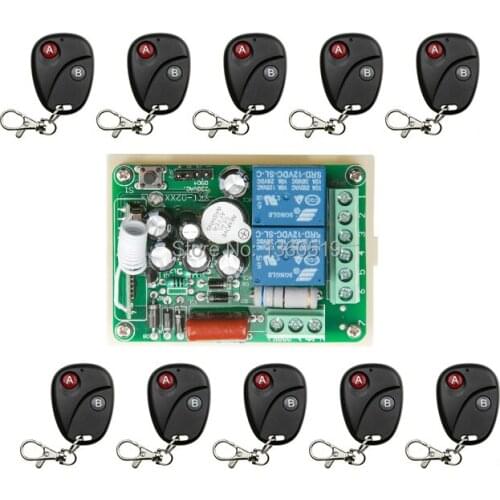 2016 New AC220V 2CH 2Channe RF wireless remote control switch System,10 X Transmitter + 1 X Receiver,315/433 MHZ