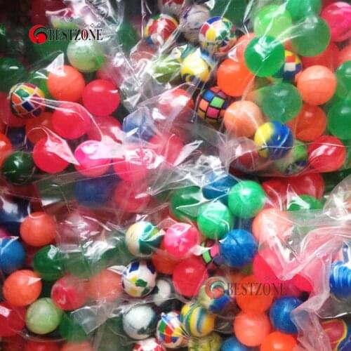 Free shipping 27mm mixed Bouncing ball colored toy for kids and decoration