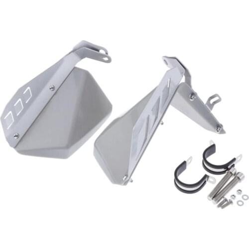 Motorcycle CNC Aluminum Foot Rest Rear Footpegs Heel Plates Guard Protector for BMW R1200GS LC Adventure 2014-2018 (Silver)