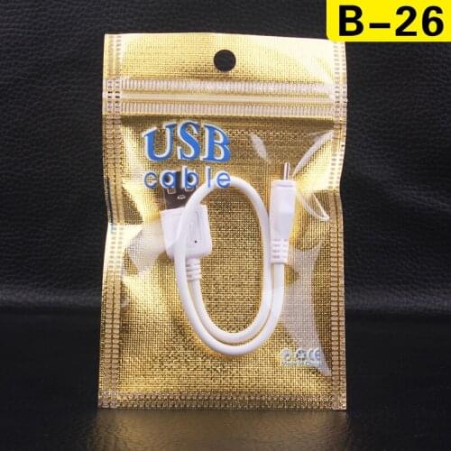 B-26 2000pcs Clear plastic packaging bag for headset/USB accessories retail packing PVC CPP bag for Galaxy S7edge accessories