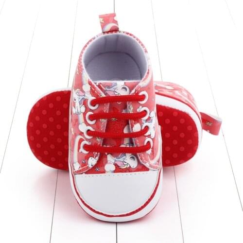 Baywell Autumn Printed Canvas For Baby Boys Girls Sweet Anti-Slip Casual Shoes Sneakers Toddler Soft Soled First Walkers