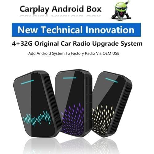 Wireless Carplay with 4+32G Carplay ai box Android9.0 support android auto Media Tv Box For BMW X1 X3 X5 Z4 1 3 Series 2017-2021