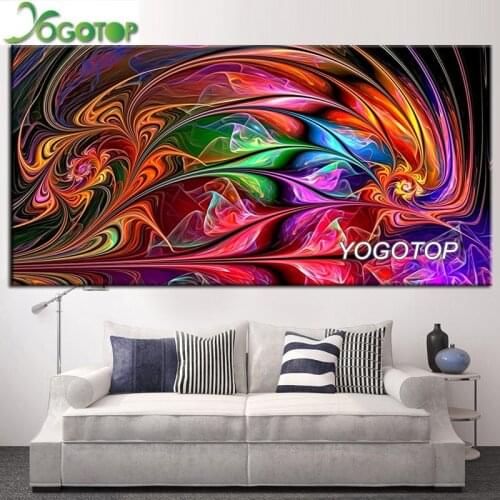 Large Abstract colorful feather 5D DIY full drill diamond painting mosaic diamond rhinestone embroidery landscape art YY2532