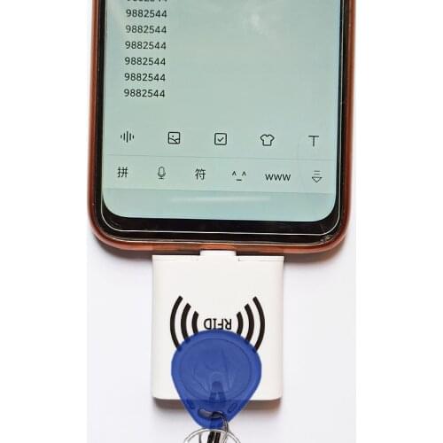 125Khz TK4100 T5577 keyfob low Frequency tiny size RFID OTG Android phone USB Type-c interface ID card reader