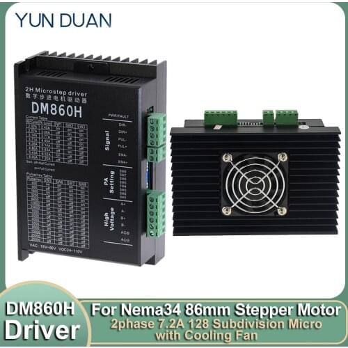 DC AC Digital driver Controller 2phase with Cooling Fan 256 subdivision micro step drive HB860 for NEMA34 86mm stepper motor