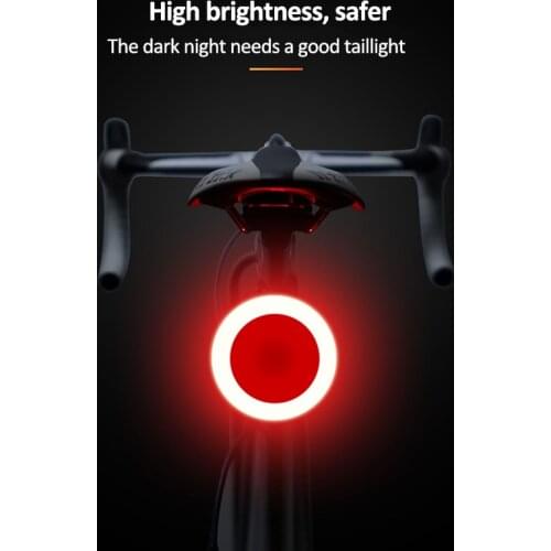 Flashlight for Bicycle Rear Lantern IPX2 Waterproof USB Charge Tail Lights MTB Bike Light Accessories Heart Round Triangle