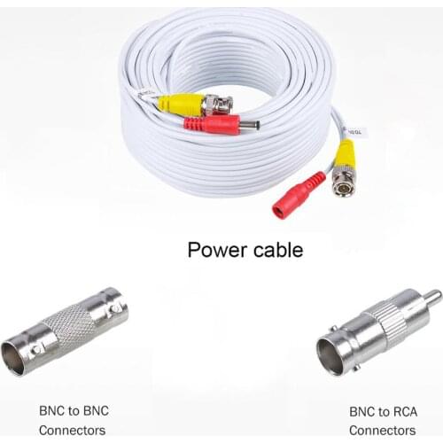Free Shipping BNC connector BNC Video Power Cable 5M 10M 15M 20M 30M 40M 50M for Analog AHD CCTV Camera security system