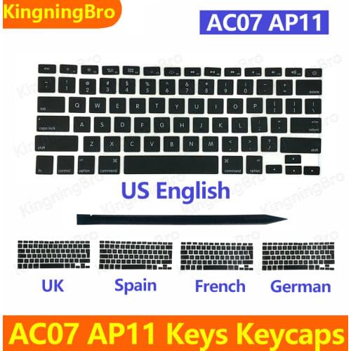 New AP11 US French German Spain Swiss Keys Keycaps Key Cap For Macbook Pro Air Retina 13" 15" A1398 A1425 A1502 A1466 Keycap