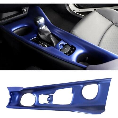 Console Gear Shift Box Panel Trim Cover For Toyota C-HR 2020-2021 Matte Blue car modification
