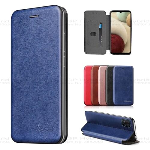 Samsun a12 case leather magnetic stand flip phone covers for samsung galaxy a12 a 12 12a sm-a125f/dsn 6.5'' Bumper Cover coque