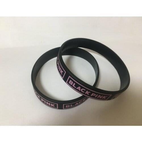 LOGO:BLACK PINK silicone bracelet Free shiping