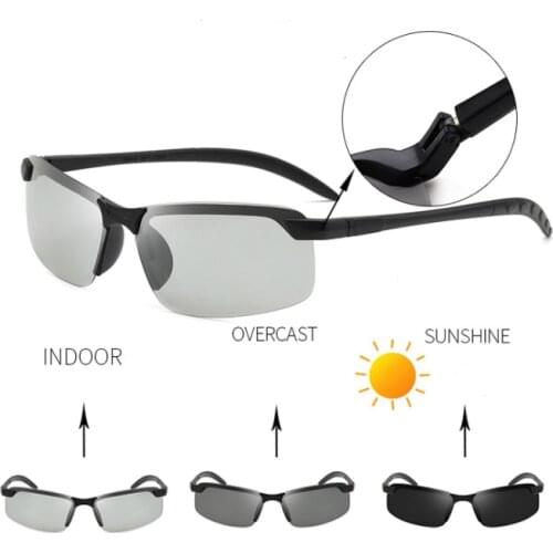 Mens Polaroid Fishing Sunglasses Sports Eyewear Photosensitive Discoloration Eyeglasses Women Riding Night Vision Glasses Gafas