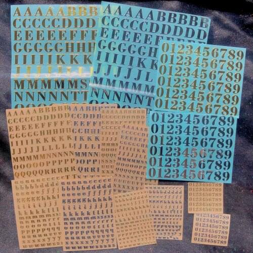 Alphabet Number Sticker Resin Crystal Jewelry Diy Nail Craft Metal Materials Stuff Handmade Plaster Candle Phone Case Decor