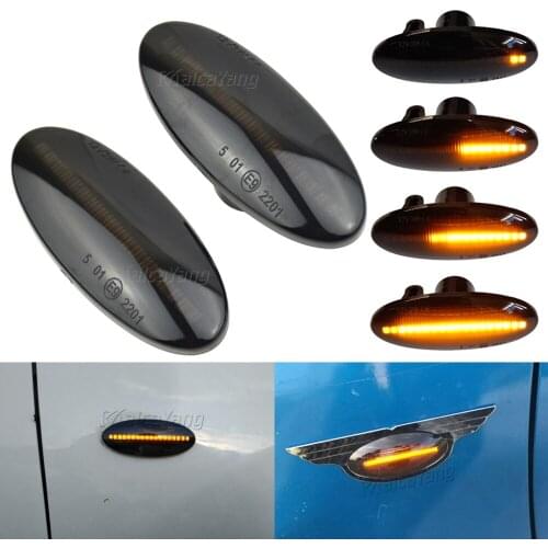 One pair of Dynamic LED Turn Signal Lights Side Marker For Smart Forfour W453 2015-2019 Sequential Flasher Blinker