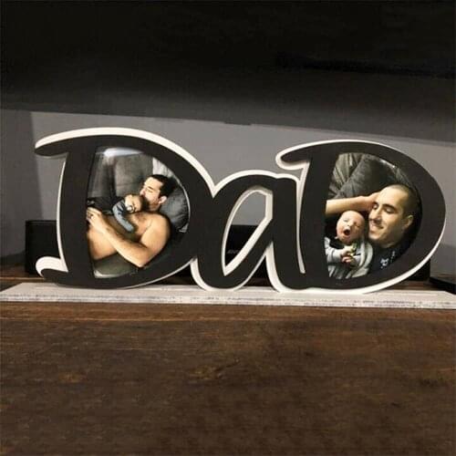 Fathers Day Gift Picture Frame PaPa/Dad Design Exquisite Family Photo Souvenir Acrylic Home Desktop Decoration for Living Room