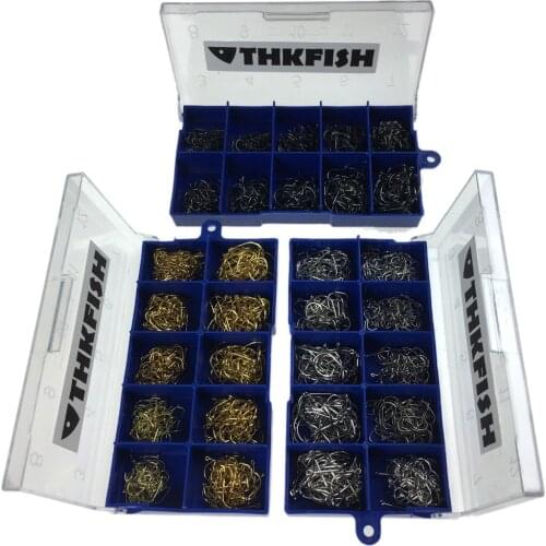 500Pcs/Set #3-#12 Carp Fishing Hook Silver Black Golden Freshwater Fishing Hooks Stainless Steel Carp Bass Fishing Tackle Set