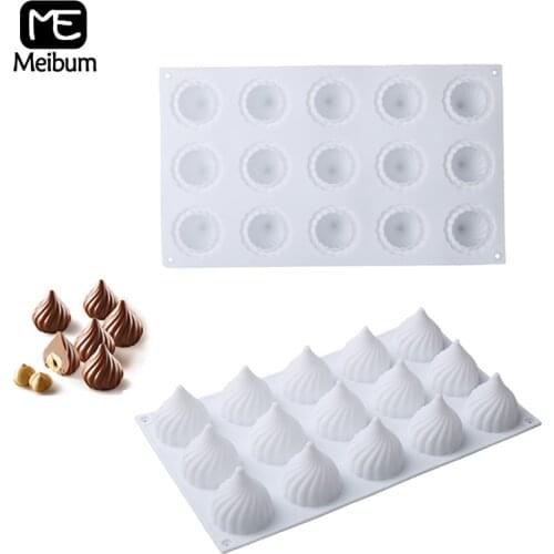 Meibum 15 Cavity Onion Shape Cake Silicone Mold DIY Chocolate Mousse Dessert Mould Fondant Pastry Tray Decorating Baking Tools