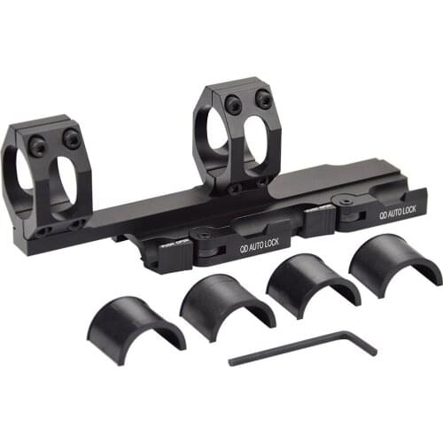 Tactical Rifle Scope Mount 25.4mm/30mm QD Quick Release Rings Mount with Bubble Level for 20mm Picatinny AR-15 Rail Accessories